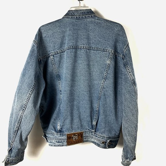 Vintage Parasuco Denim Jean Jacket 1980's "In Denim We Trust" - Medium - Picture 3 of 15